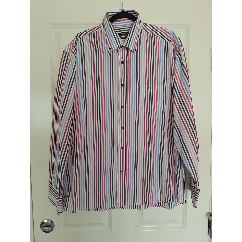 Oleg Cassini Mens Button-Down Shirt Long Sleeve Size XL‎